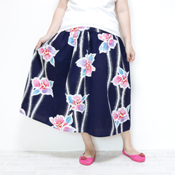 OKINAWA SKIRT LONG -upcycled from unused summer KIMONO 第10張的照片