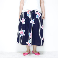 OKINAWA SKIRT LONG -upcycled from unused summer KIMONO 第11張的照片