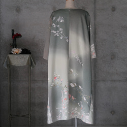 絹のワンピース/フリーサイズ　　 kimono　着物リメイク 6枚目の画像