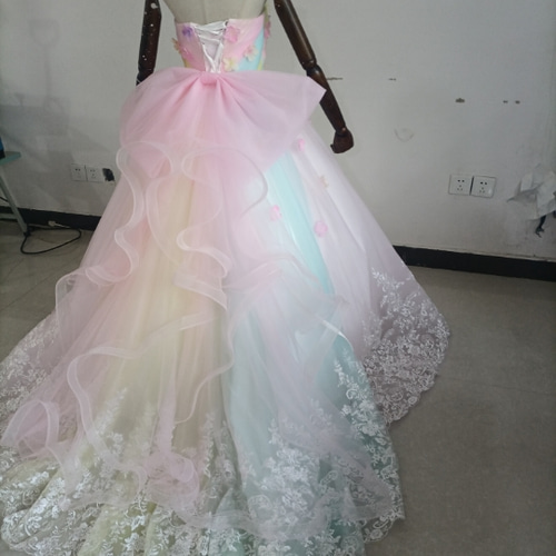 美品！オフショルダー オフホワイト 上質オーガンジー 花モチーフ  