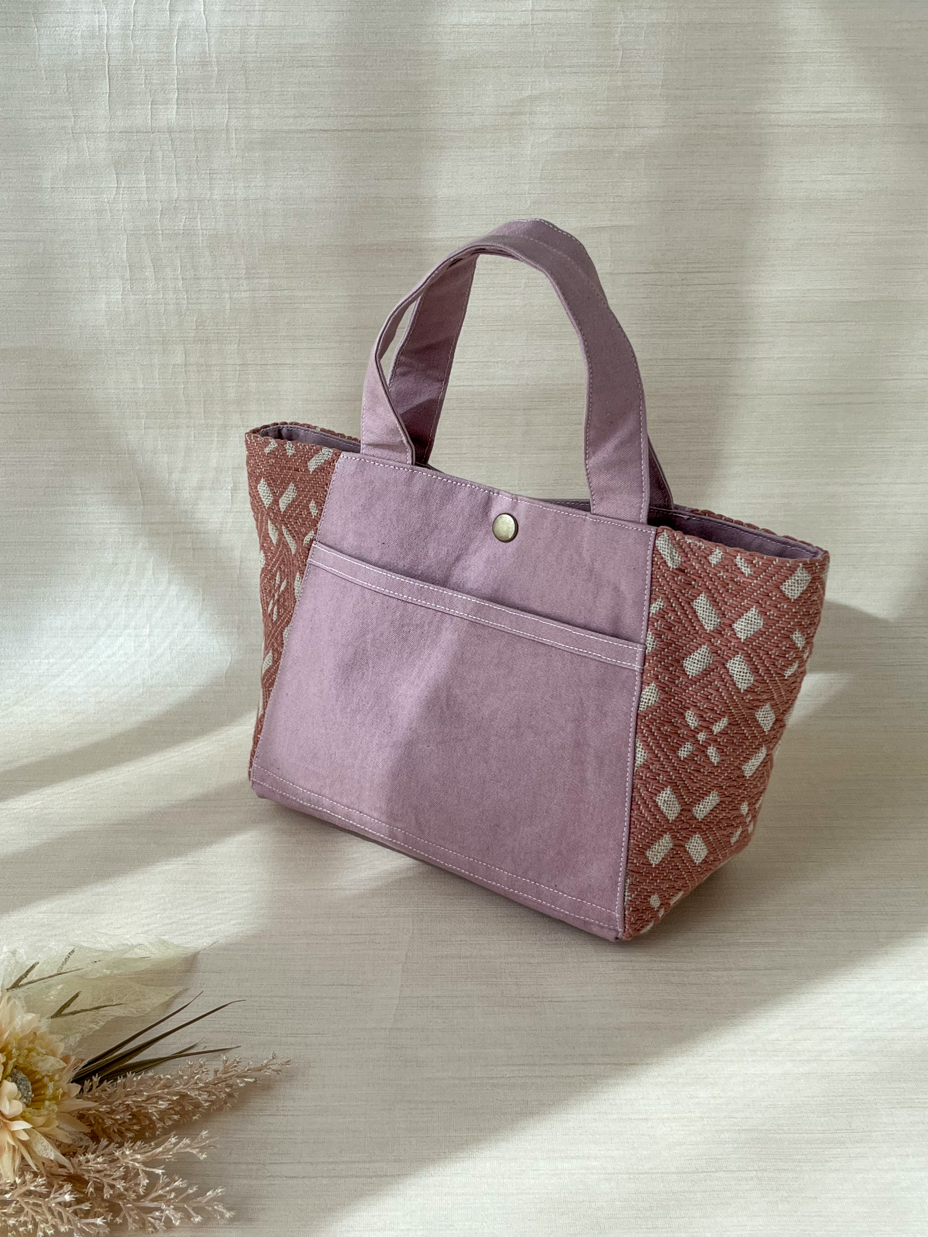 白い酒袋(両面）刺し子バック(ハンドメイド） 白い酒袋(両面）刺し子バック(ハンドメイド）