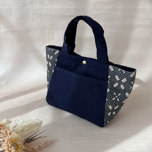 こぎん刺し ミニトートバッグ トートバッグ 桜紡-saho- 通販 17563724