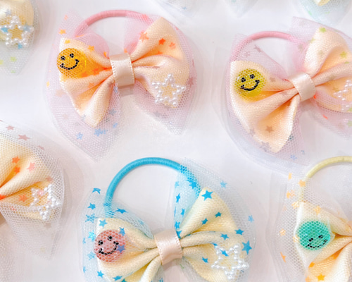 在庫切れ再販13【アイボリー】ナチュラルリボン♡ヘアゴム