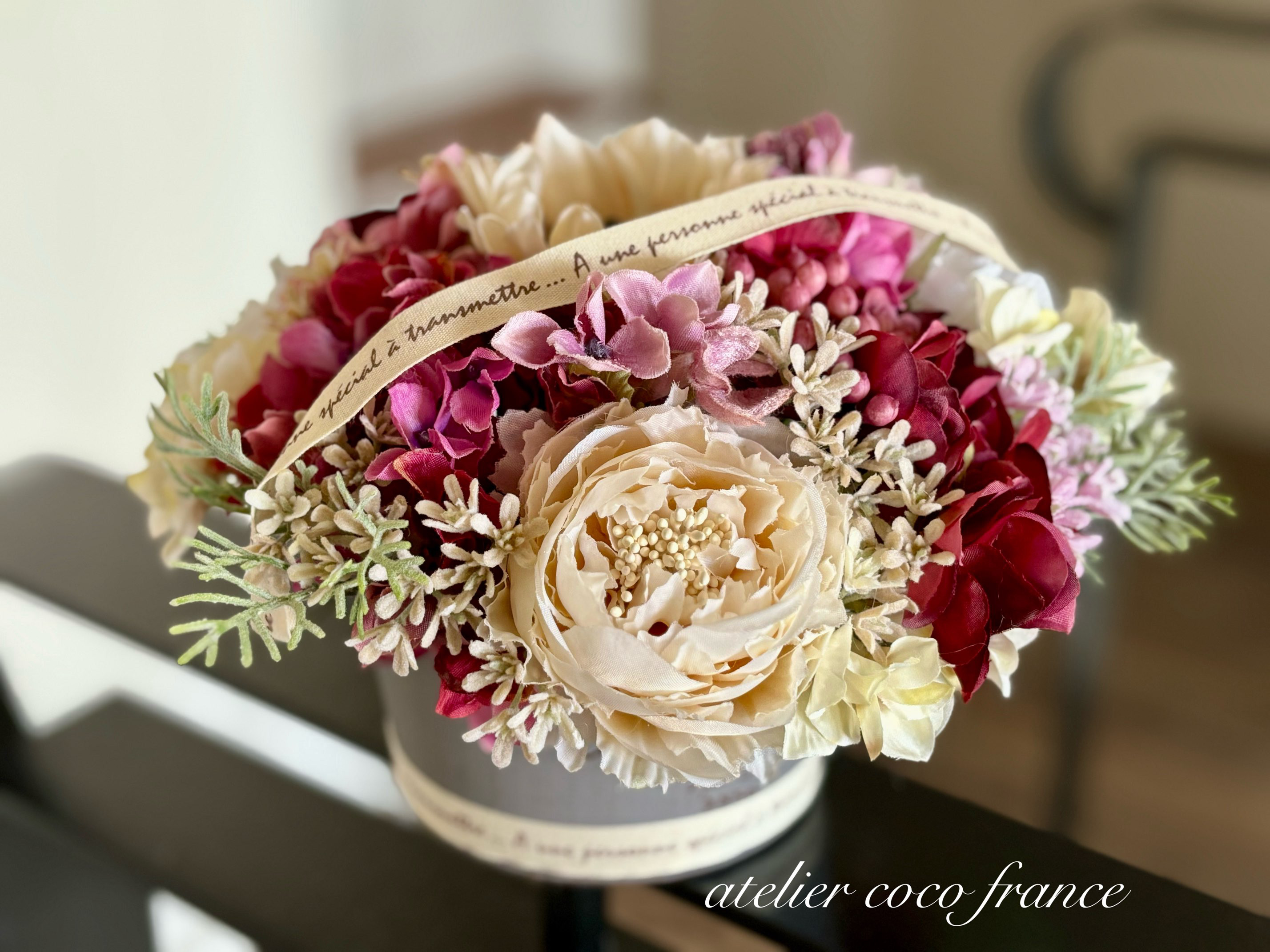 【ギフト４特典】Parisアレンジアンティーク　フラワーギフト　フラワーアレンジ　結婚祝い　誕生日　母の日