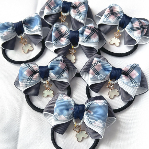 No.249 ヘアゴム　キッズ　リボン　ハンドメイド No.249 ヘアゴムキッズリボンハンドメイド