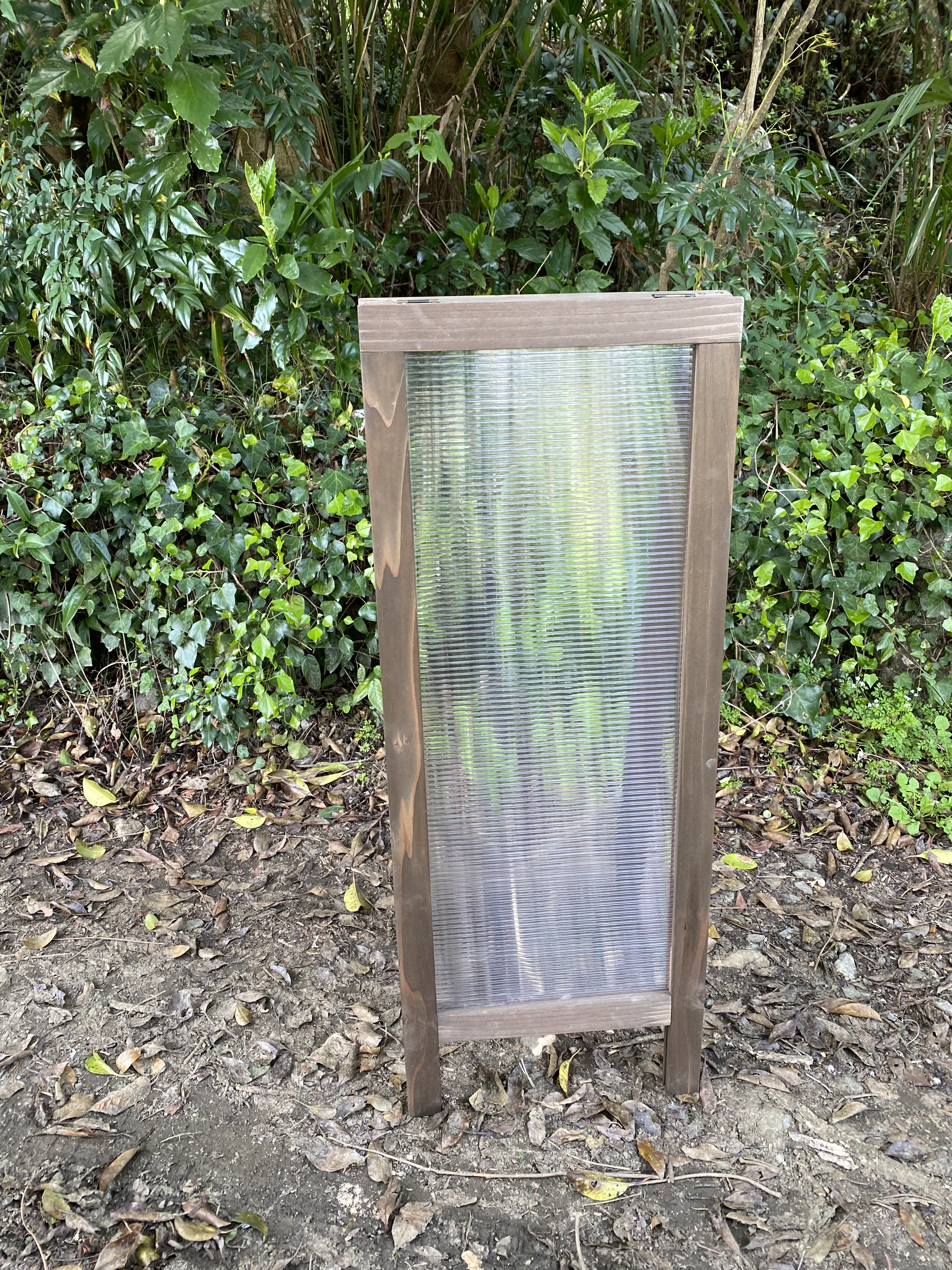 クリアーーーA型看板スリムタイプ　ウォルナットカラーver.