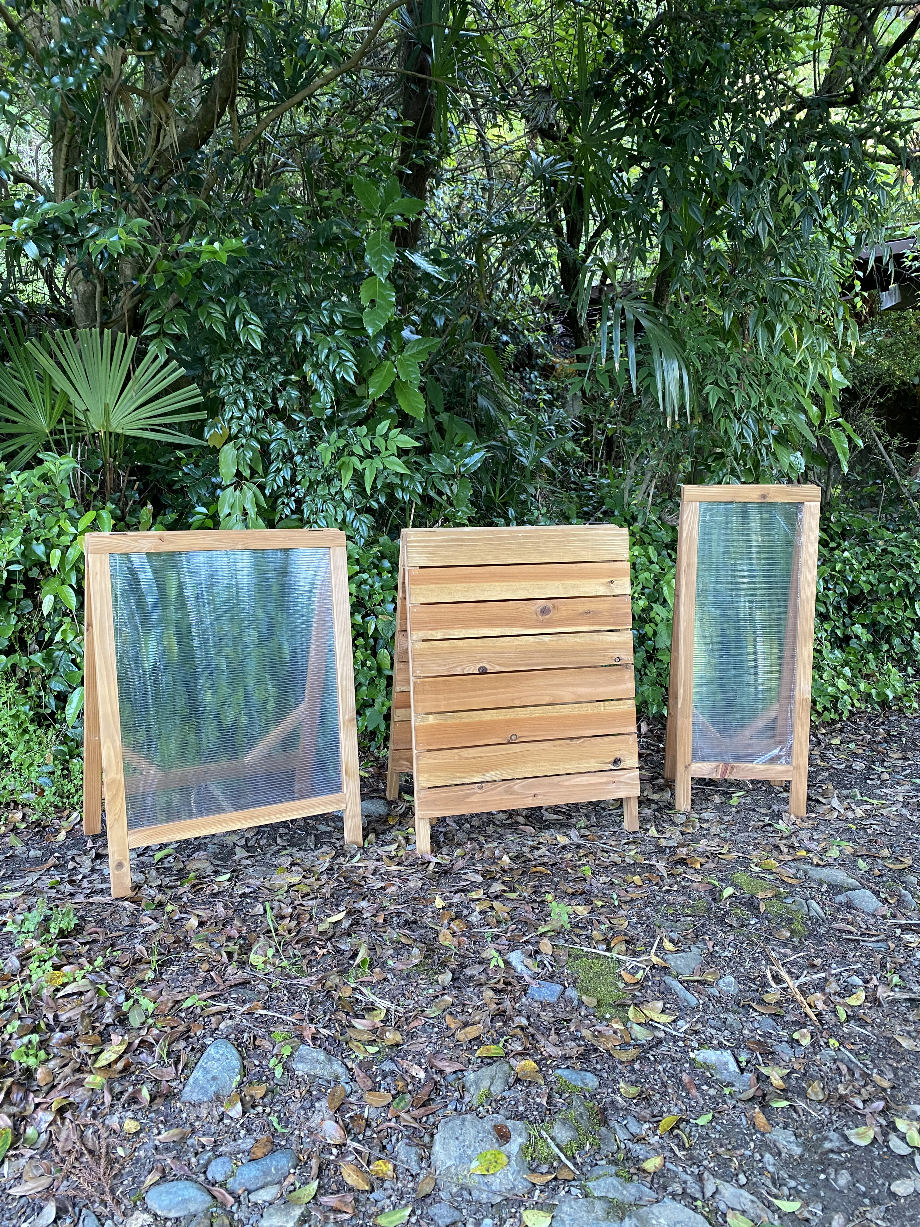 クリアーーーA型看板スリムタイプ　ウォルナットカラーver.