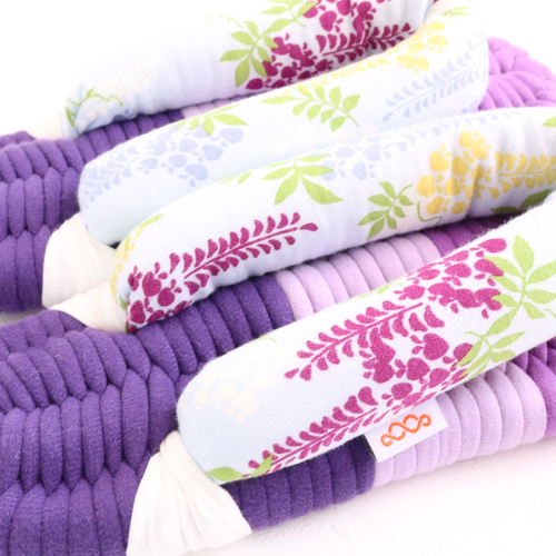 布ぞうり Mサイズ 藤の花 布ぞうり 布草履 紫 藤 スリッパ・ルーム