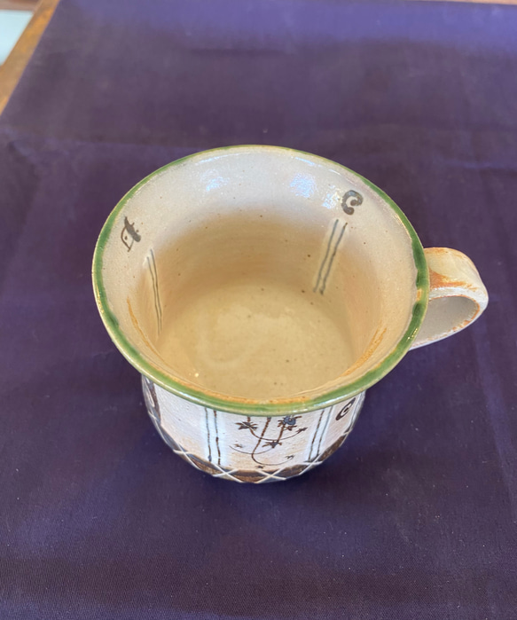 織部焼風のコーヒーカップ　8 5枚目の画像