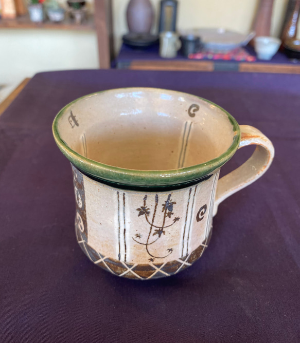 織部焼風のコーヒーカップ　8 2枚目の画像