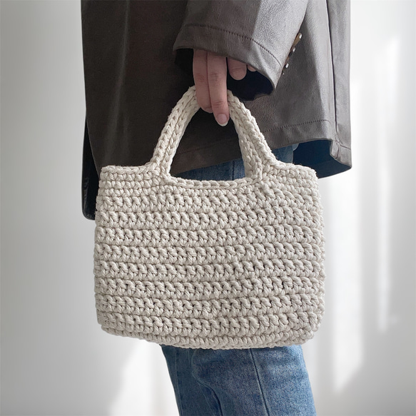 手編み かぎ針編み ニット ハンドバッグ ハンドバッグ okn_knitting