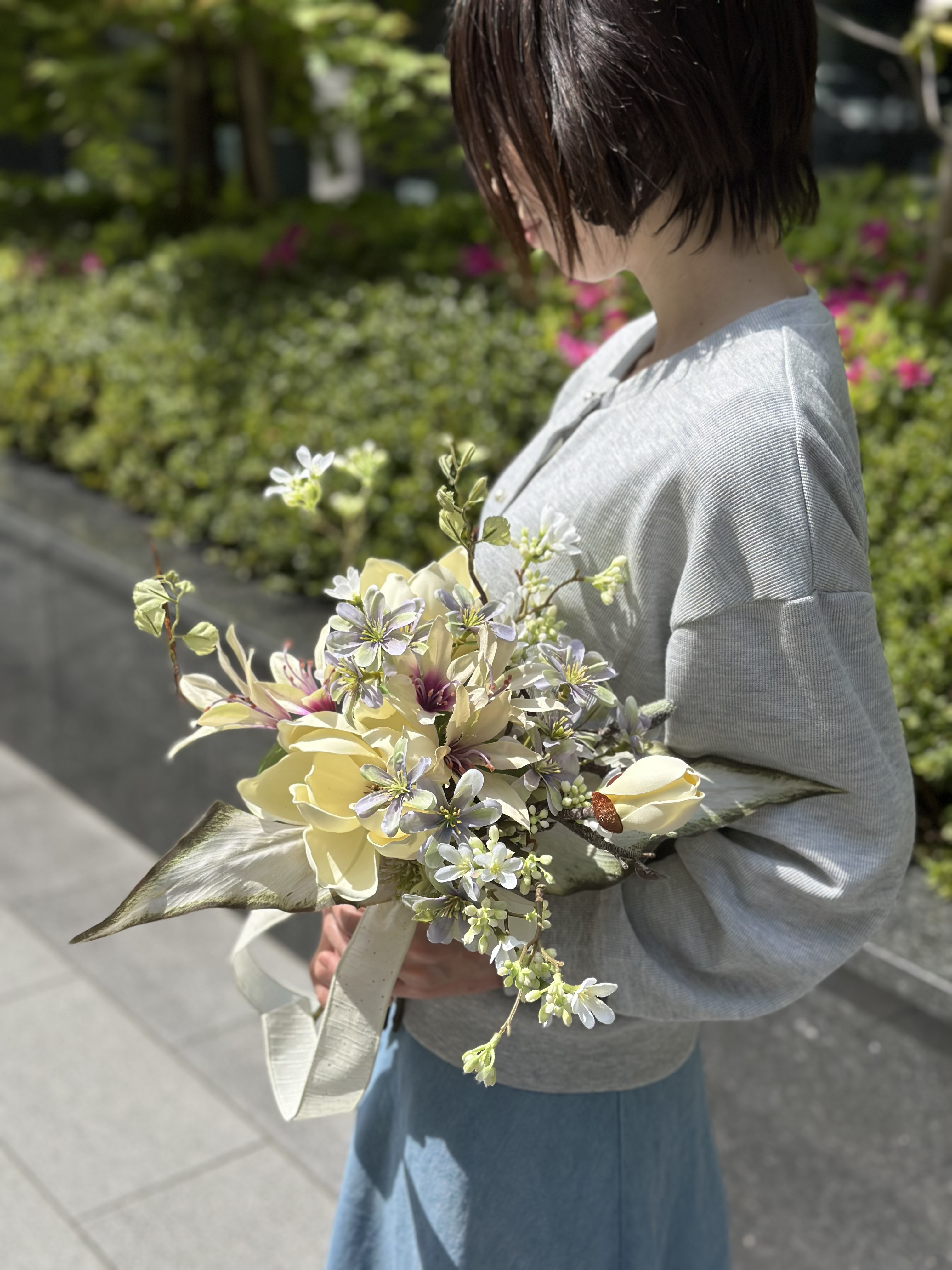 和装向けウエディングブーケ✴︎マグノリア