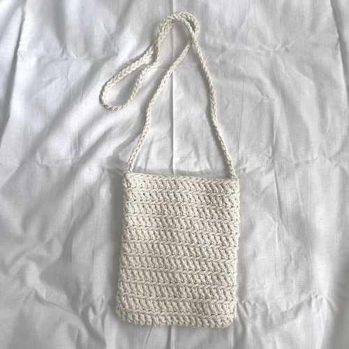 手編み かぎ針編み ニット ショルダーバッグ ショルダーバッグ