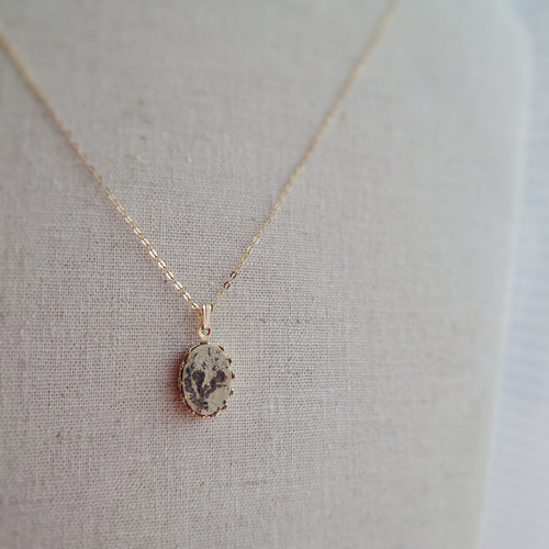 botany＊ ドイツ産デンドライトジャスパー 14kgf ネックレス