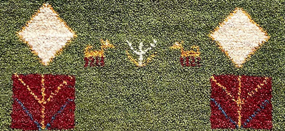 ●●SALE●●送料無料●●ギャッベ【90×60】No.03（草原ギャッベ）玄関マット・リビング 5枚目の画像