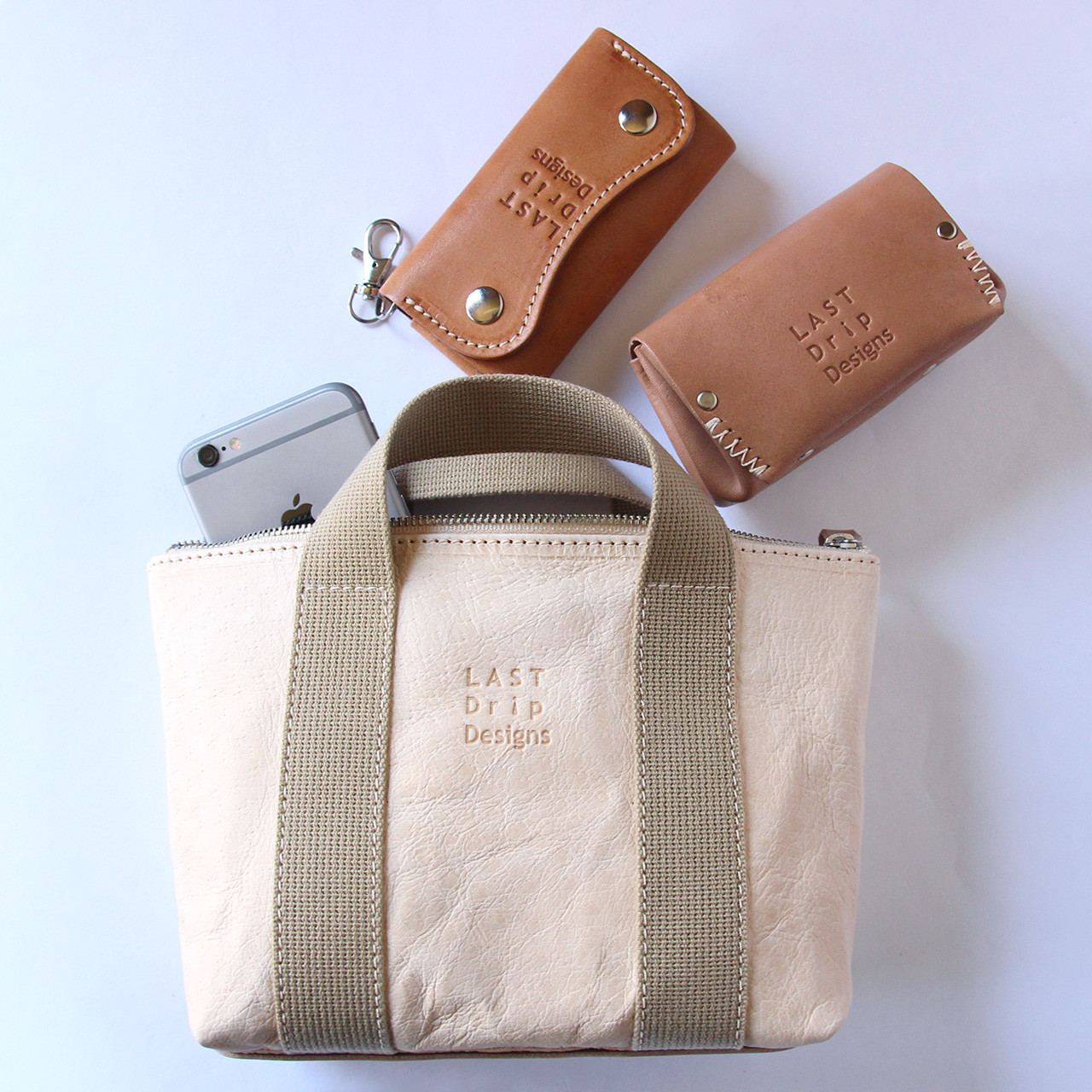 ZIP ポーチ S バッグインバッグ 豚革 レザー ヌメ革 本革 日々を刻む日記帳 nfl hnd Creema店