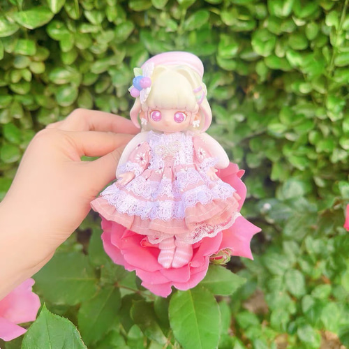 JANAYA ハンドメイド オビツ11 ob11服 ピンクワンピース 4点セット 