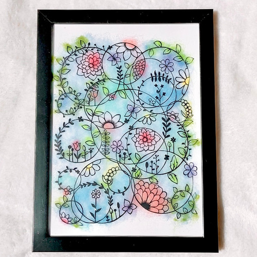 切り絵　4枚 切り絵】水面花 切り絵 ふわコロ《紗紀》 通販 17565195｜Creema(クリーマ)