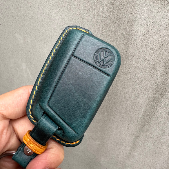フォルクスワーゲン Volkswagen Wax leather レザーキースーツ キーケース 革製品 プレゼント 本革 第4張的照片