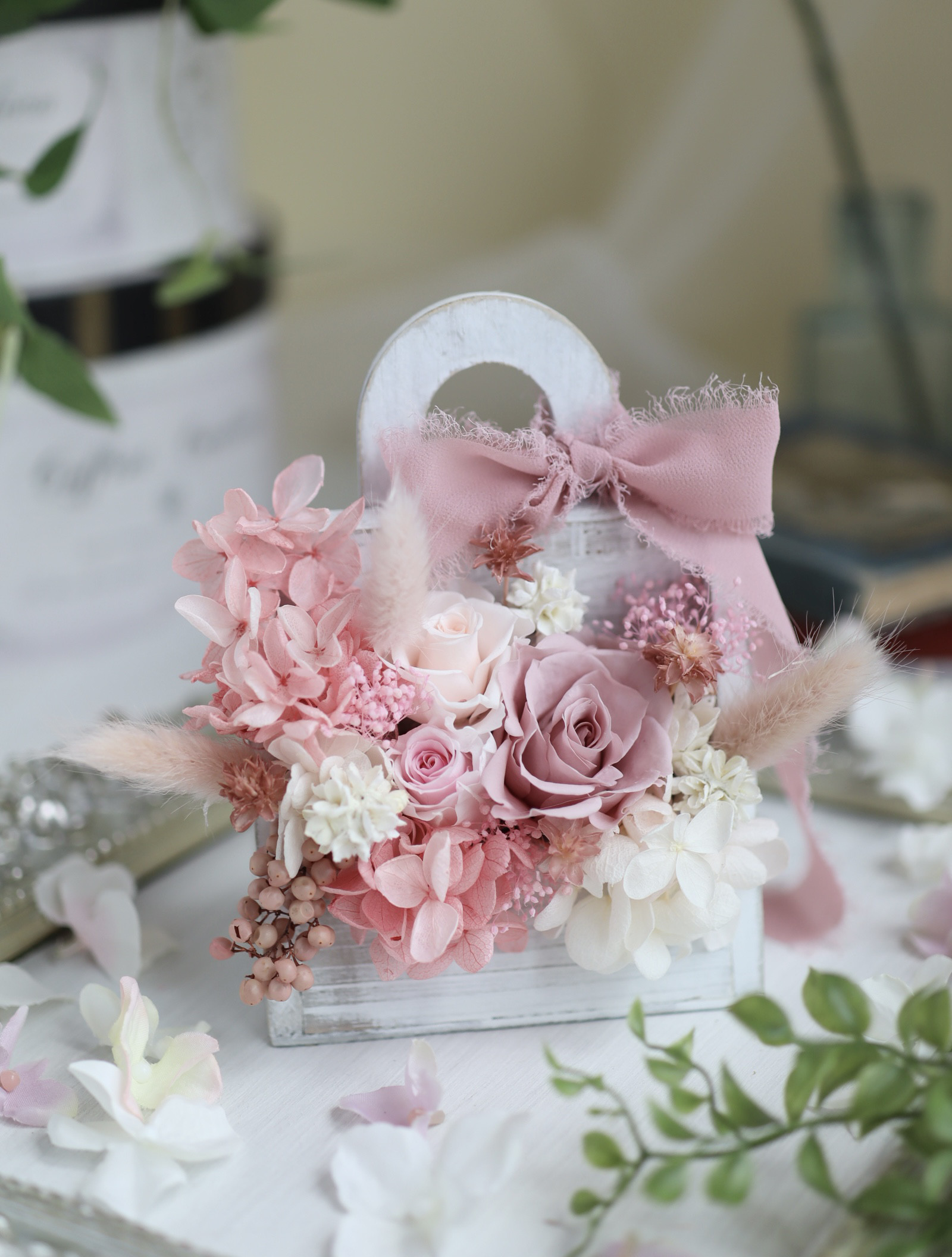 HANDMADE プリザーブドフラワー アレンジメント 母の日 ウッドショッパー HANDMADE プリザーブドフラワー アレンジメント 母の日 ウッド