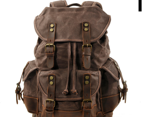 定価約9万★美品　CROOTS　キャンバスレザー　リュック　バックパック　帆布 CROOTS クルーツ バッグ バックパック DALBY CANVAS RUCKSACK