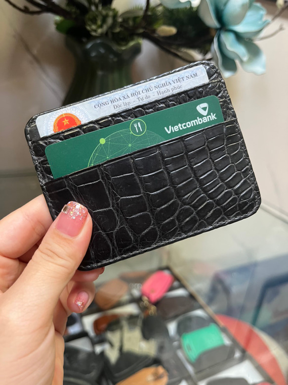 高級本ワニ革カードケース（送料無料）cardholder 4枚目の画像