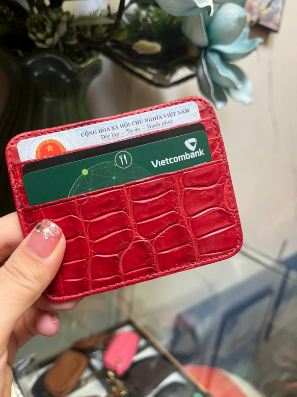 高級本ワニ革カードケース（送料無料）cardholder 5枚目の画像