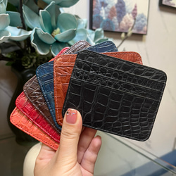 高級本ワニ革カードケース（送料無料）cardholder 1枚目の画像