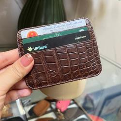 高級本ワニ革カードケース（送料無料）cardholder 3枚目の画像