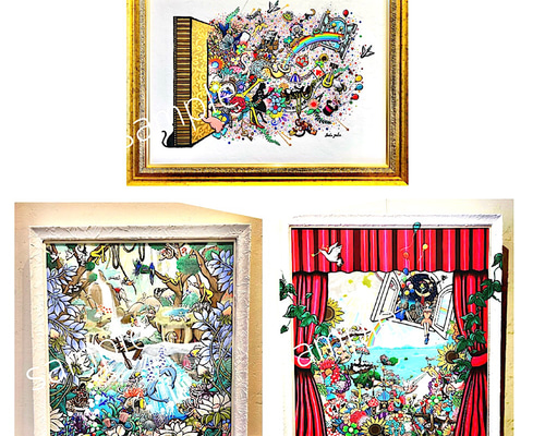【海外 正規品】 オーダーメイド絵画 4号(39.5cm×30.5cm)額縁付き 【受注制作 絵画