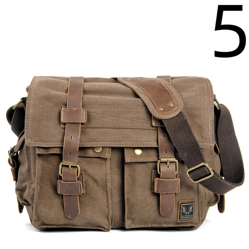 2way ショルダー バッグレザーX 帆布・キャンバス 斜め掛け ビジネス