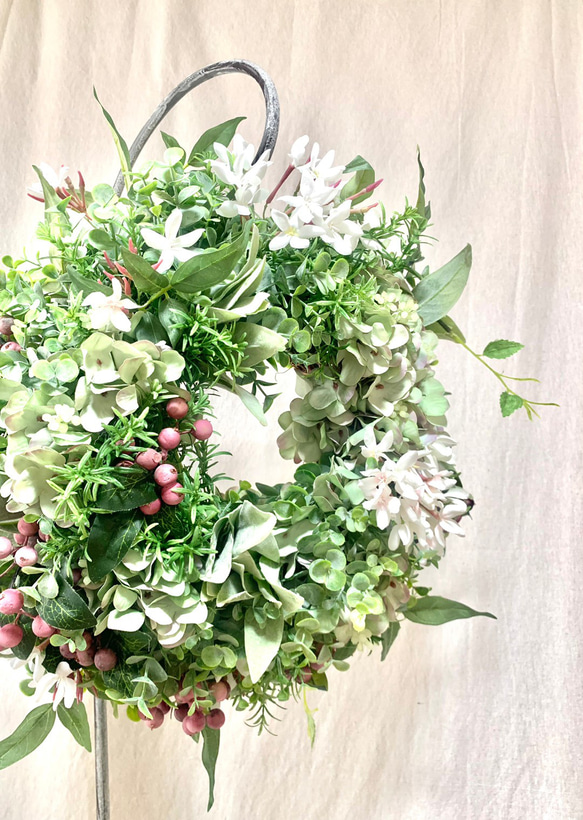 【紫陽花&羽衣ジャスミンのナチュラルリース】＊アーティシャルフラワー＊造花 【紫陽花&羽衣ジャスミンのナチュラルリース】＊アーティシャルフラワー＊造花 【紫陽花&羽衣ジャスミンのナチュラルリース】＊アーティシャルフラワー＊造花 S1514862227(11570円)