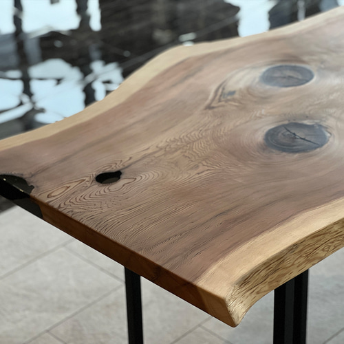 ダイニングテーブル 御山杉 一枚板 レジンテーブル 長方形 銘木屋 幅