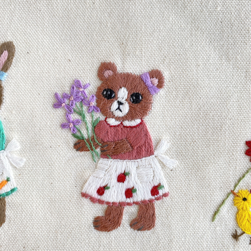 フラットポーチ☆ハンカチ☆ハンドメイド☆オーダーページ【67】 genten×LISA LARSON】フラットポーチ