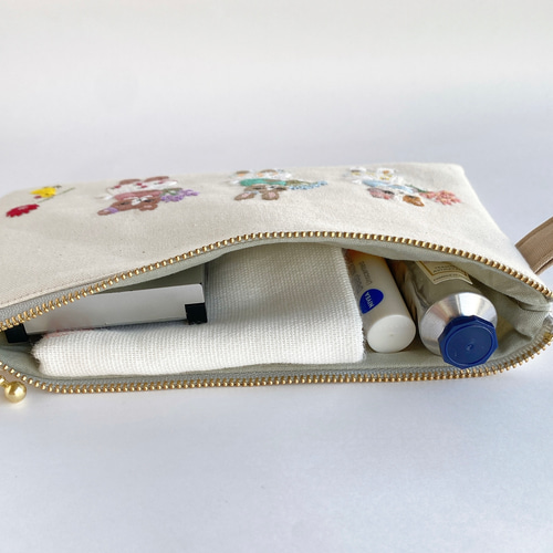 フラットポーチ☆ハンカチ☆ハンドメイド☆オーダーページ【82】 パンドラ様専用♥フラットポーチオーダー品