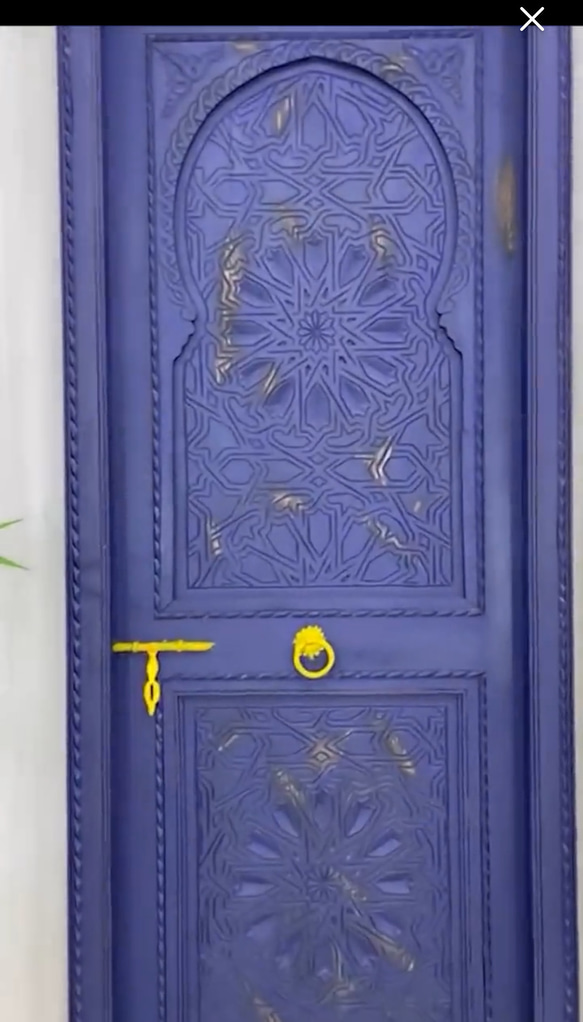 オーダーメイド アーチフレームで装飾されたモロッコのドア お気軽にお問い合わせください