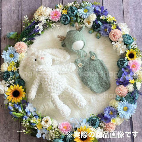 辰耳帽子とオーバーオール たつ ニューボーンフォト撮影衣装 辰耳帽子とオーバーオール たつ ニューボーンフォト撮影衣装