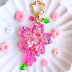 彩　春満開　桜シャカシャカキーホルダー 彩様専用 春満開 桜シャカシャカキーホルダー-売り一掃
