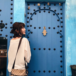 オーダーメイド アーチフレームで装飾されたモロッコのドア 1枚目の画像