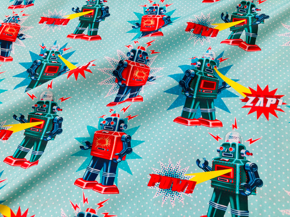 日本初上陸　第1弾　Fiona Hewitt Fabric “Robots” 1枚目の画像