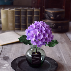 ◆粘土のお花◆　紫陽花　アメリーグラス　グリーン　A978 3枚目の画像