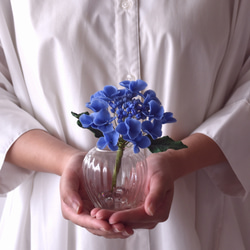 ◆粘土のお花◆ ガクアジサイ　ブルー　A979 2枚目の画像