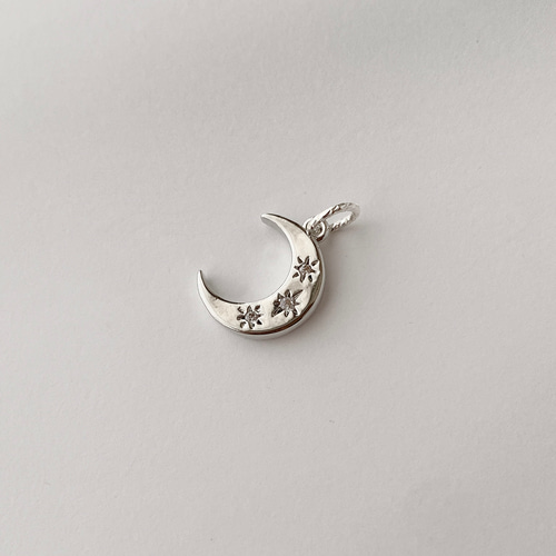 再販《silver925》月の華奢ネックレス 40cm 刻印あり 純銀コーティング