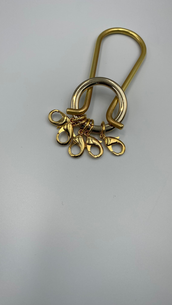 平リング25 ゴールド 5連カン（Brass holder用） 3枚目の画像