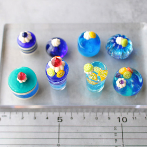 11 blue　ガラス細工　ミニチュア Amazon.co.jp: フォーカート かわいい 手作り ガラス細工