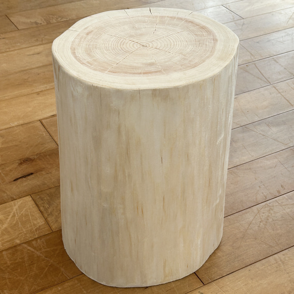 Hinoki  Wood  Stool  No.641 2枚目の画像