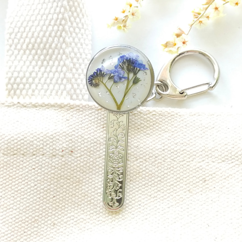 フラワーキークリップミニサイズ♡レジンアクセサリー♡ドライフラワー