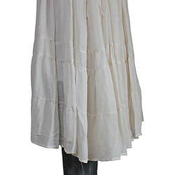 亞麻棉卷皺裙/雨披 (BGN-044) 第6張的照片