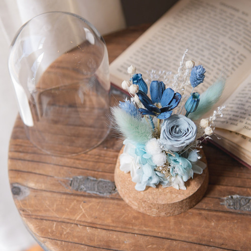 ドーム フラワー ペア 母の日ギフトにも！BOXラッピング無料【全4色】文字入れ