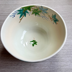 京焼　色絵　'青楓流水' 抹茶茶碗　茶道具 5枚目の画像